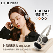 漫步者（EDIFIER）Doo Ace 時(shí)尚復古小頭戴 藍牙耳機 藍牙6.0 高顏值ootd美拉德穿搭拍照出片 氛圍感女生禮物 貝母白