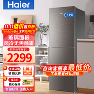 海爾兩門高旗艦款單開門239升風冷無霜兩門凈味保靜音省電家用小冰箱 BCD-239WDCG