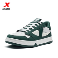 特步（XTEP）中國霹靂舞隊同款STEP1街舞板鞋男耐磨運動鞋時尚防滑休閑鞋男鞋 森林綠/帆白 40
