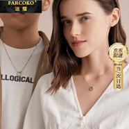 法蔻彩金色雙環(huán)項鏈女士莫比烏斯鎖骨鏈玫瑰金吊墜生日禮物送女友老婆 【玫瑰金色+銀色】情侶一對