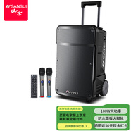 山水（SANSUI）A15 戶(hù)外K歌專(zhuān)用重低音廣場(chǎng)舞音響便攜智能音箱多媒體會(huì )議帶麥克風(fēng)15吋電木吉他民謠樂(lè )器音箱