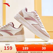 安踏輕松板鞋厚底小白鞋女鞋2025冬季學(xué)生增高百搭運動(dòng)鞋子輕便休閑鞋 【大logo】白/藕灰/丁香粉-4 37.5