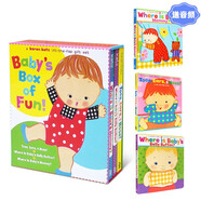 英文原版 Baby\x27s Box fun book 3冊 凱倫.卡茨 經典紙板翻翻書送音頻