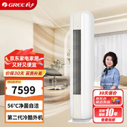 格力（GREE）2匹 京恬 一級變頻冷暖 56℃凈菌自潔 立柜式空調柜機 KFR-50LW/(50567)FNhAf-B1(WIFI)(若華金)