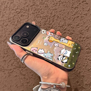 葉余適用于蘋(píng)果17promax手機殼iphone17pro創(chuàng  )意動(dòng)物世界輕薄膚感防摔耐磨的蘋(píng)果promax手機保護套殼 撞色元氣殼【月光黑】動(dòng)物世界 iPhone 17 Pro Max