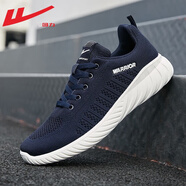 回力男鞋運動(dòng)鞋夏季新款休閑耐磨透氣網(wǎng)鞋時(shí)尚慢跑步鞋子男 藏青色 WXY0333 40