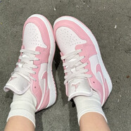耐克（NIKE）aj1板鞋男女情侶秋冬季新款低幫舒適防滑耐磨籃球鞋子女鞋 櫻花粉/柔粉色 /Air Jordan 1/（GS款） 36.5
