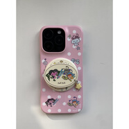 中掌柜Moshi Moshii#貝貝美髪屋 原創(chuàng  )可愛(ài) 進(jìn)口韓菲硬殼磨砂磁吸手機殼 粉色波點(diǎn)+美發(fā)小精靈 iPhone 17 Pro