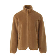 GIRDEAR/哥弟冬季新款立領(lǐng)休閑潮酷毛絨高領(lǐng)寬松保暖厚外套140043 深棕色 1,48小時(shí)內發(fā)貨 均碼