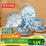 京東京造  餐具套裝  碗家用餐具整套碟子套裝喬遷之喜陶瓷 北海道36頭
