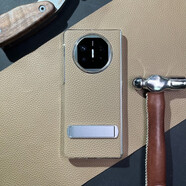 折疊屏手機殼手工定制真皮商務(wù)X3保護套新款男女款外殼 愛(ài)馬大象灰 牛皮+銀支架 華為matex3