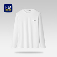 海瀾之家（HLA）長(cháng)袖T恤男秋冬舒適柔軟打底衫男青年休閑百搭上衣男士圓領(lǐng)衛衣潮t 本白37 HNTAW3J020A L 175/92A