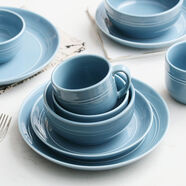 敏楊碗碟套裝家用碗盤(pán)餐具ins風(fēng)陶瓷簡(jiǎn)約北歐家用菜盤(pán)10件日光藍 125mm飯碗6個(gè)5英寸