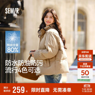 森馬（Semir）森馬羽絨服女短款立領(lǐng)撞色三防保暖通勤外套24冬新款109724113012