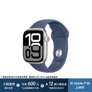 Apple/蘋(píng)果 Watch Series 10 智能手表GPS款42毫米銀色鋁金屬表殼丹寧色運動(dòng)型表帶S/M MX1J3CH/B