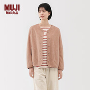 無(wú)印良品（MUJI） 女式 抓絨 開(kāi)衫 外套 外衣 長(cháng)袖 25年冬季 女裝 BB2T4C5A 煙熏粉色 L （165/88A）