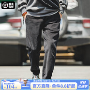 馬登工裝美式復古垂感燈芯絨長(cháng)褲子男秋冬新款直筒修身顯瘦男士休閑褲 炭黑色 【直筒褲男高級感/條絨褲/黑褲子/男褲】 2XL