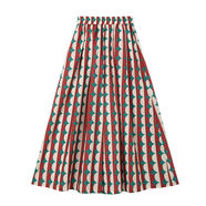 夢(mèng)樂(lè )園明制漢服元素圓領(lǐng)衫裙褲針織紅色撞色日常文藝風(fēng) 裙褲-付款后45天內發(fā) S S