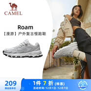 駱駝（CAMEL）漫游復古慢跑鞋女戶(hù)外運動(dòng)鞋子 K23S09L7014-1 奶白/椰灰40