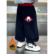 蓮悅鑫（LIANYUEXIN）兒童加絨衛褲秋冬裝2025冬季新款男童褲子一體絨加厚運動(dòng)褲休閑褲 淺灰色 140 140cm