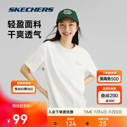 斯凱奇（Skechers）夏季男女情侶同款繽紛休閑系列透氣半袖針織短袖T恤
