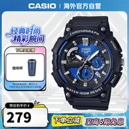 卡西歐（CASIO）手表 經(jīng)典大盤(pán)休閑時(shí)尚腕表戶(hù)外運動(dòng)防水男士手表 MCW-200H-2AVDF