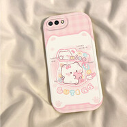 FANCYCHIC鯛魚(yú)燒適用蘋(píng)果/華為/vivo/oppo//榮耀/一加防摔全包手機殼 B4077大眼睛米白-粉紅比耶貓咪 蘋(píng)果6S