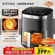 蘇泊爾（SUPOR）空氣炸鍋免翻面家用全自動旋焰烤大風(fēng)量 遠(yuǎn)紅外可視5.3L大容量 炸烤一體空炸KD53Y890