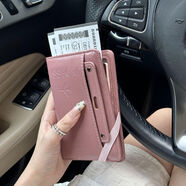 語(yǔ)森憶旅行搭子護照夾錢(qián)包一體證件卡收納包旅行機票夾防盜刷 10點(diǎn)515點(diǎn)51點(diǎn)5 玫瑰粉