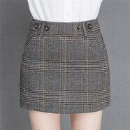 秋冬新款短裙褲百搭加大碼寬松顯瘦時(shí)尚休閑包臀裙A字假兩件裙褲 圖片色 S /27碼(2尺0)