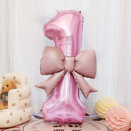 歐妮姿生日場(chǎng)景布置女孩生日道具氛圍男孩派對裝飾蝴蝶結數字氣球1