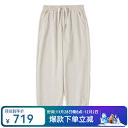 美職棒（MLB）官方 女款長(cháng)褲23春季新款寬松衛褲運動(dòng)褲束腳褲子3FWPB0431-43BGL 波士頓隊/淺米色 XS