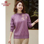 俞兆林中老年女裝秋冬繡花針織衫媽媽裝毛衫女老年人毛衣女 Y243Z3003