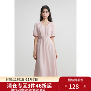 獨(dú)束大碼女裝優(yōu)雅赫本風(fēng)簡約大氣連衣裙夏裝新款飄逸中長款小黑裙 覆盆子 XL (尺碼：3)