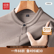 紅豆天絲亞麻亨利領(lǐng)圓領(lǐng)T恤25夏季新款短袖彈力輕薄圓領(lǐng)寬松T恤爸爸款 S5鐵灰 L 175/92A 推薦60-67公斤