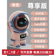 聽(tīng)聲者新款智能無(wú)線(xiàn)藍牙音響低音炮小夜燈小型迷你電腦音箱帶鬧鐘多功能 粉色AI語(yǔ)音對講/鬧鐘設定 M20宇航員全新升級5.1芯片重低