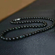 天然彩虹眼黑曜石項鏈高街男女款鎖骨鏈佛珠簡(jiǎn)約佛牌鏈毛衣鏈掛鏈 黑曜石10毫米60厘米(大氣男短項鏈)_較大慎選