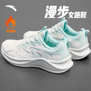 安踏加絨運動(dòng)鞋女鞋2026冬季輕質(zhì)革面加絨二棉鞋軟底耐磨跑步鞋子女 【冬季推薦】加絨棉鞋象牙白/泡沫綠/熒光粉-10 36