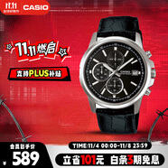 卡西歐（CASIO）手表男三盤休閑簡約學生考試石英日韓表送男友禮物MTH-5001L-1A