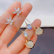 925純銀耳環(huán)女新款耳飾顯瘦圓臉韓版氣質(zhì)感長(cháng)款超閃耳墜 可愛(ài)女人925銀針款