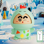 冠星熊蠟筆小新變臉玩具潮玩解壓按壓變臉鑰匙扣包包配件可愛(ài)小掛件玩具 小新小雞變臉[綠色] 袋裝