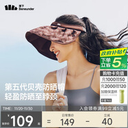 蕉下（beneunder）遮陽(yáng)帽子防曬帽女防紫外線(xiàn)太陽(yáng)帽貝殼空頂帽便攜TS550栗棕