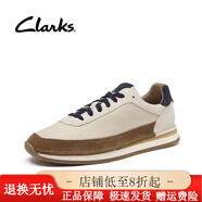 其樂(lè )（Clarks）男鞋春秋拼色復古阿甘鞋牛皮戶(hù)外運動(dòng)休閑鞋 卡其色 41