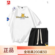 阿尤布維尼熊短袖N(xiāo)AA小熊維尼短袖t恤男女款半袖卡通情侶夏裝搭 AHT981WNX02白色+HKJJWNX黑色 S