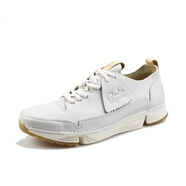 其樂(lè )真皮男鞋新款透氣三瓣底時(shí)尚真皮商務(wù)牛皮運動(dòng)鞋Tri Spark 白色 39
