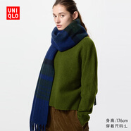 優(yōu)衣庫女裝舒芙蕾圓領(lǐng)針織衫/毛衣毛衫25新款479157 57 深橄欖色 XL