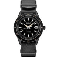 精工（SEIKO）日韓表機(jī)械表復(fù)古黑盤黑帶經(jīng)典設(shè)計防水男士 圖片色