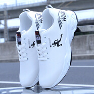 LI NING李寧男鞋2025新款防水防滑減震跑步鞋 W06白黑色_皮面防水 38 _標準碼