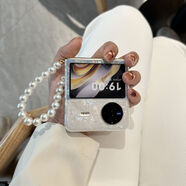 塔西爾 TASEER HERZOG適用vivoxflip手機殼新款斜跨vivoxflip折疊女款硅膠保護殼折疊屏硅膠殼vivi防摔手機套 創(chuàng  )意貝殼紋+手鏈軟殼緊實(shí)哦 vivoXFlip