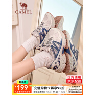 東方駱駝漫延復古慢跑步男鞋網(wǎng)面透氣運動(dòng)鞋子 7057，淺灰深藍，女 35 35